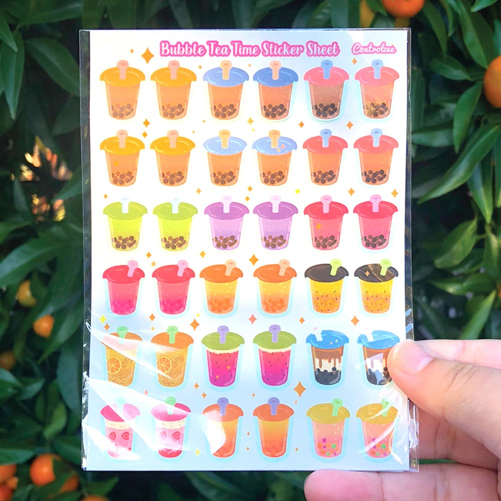 Bubble Tea Time Sticker Sheet