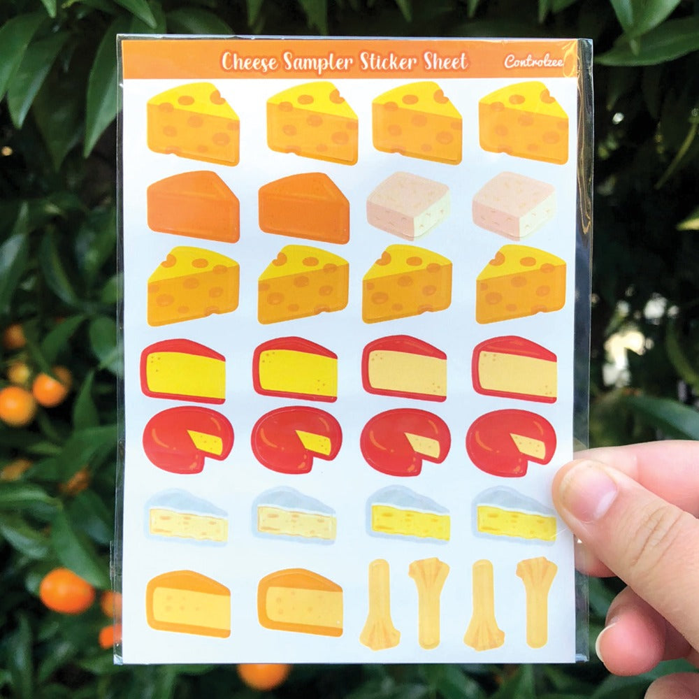 Cheese Sampler Sticker Sheet