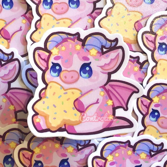 Donut Dragon Cow Sticker [Moo Mail Club]