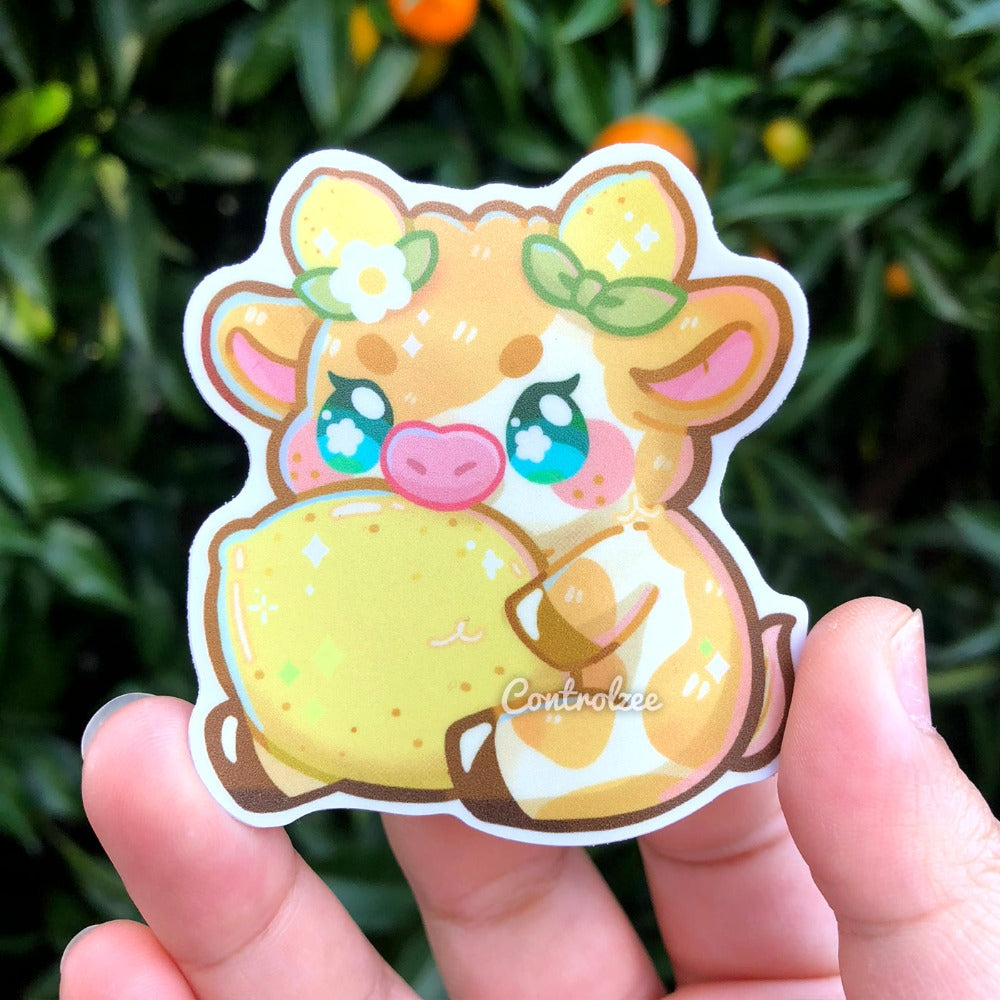 Lemon Cow Sticker