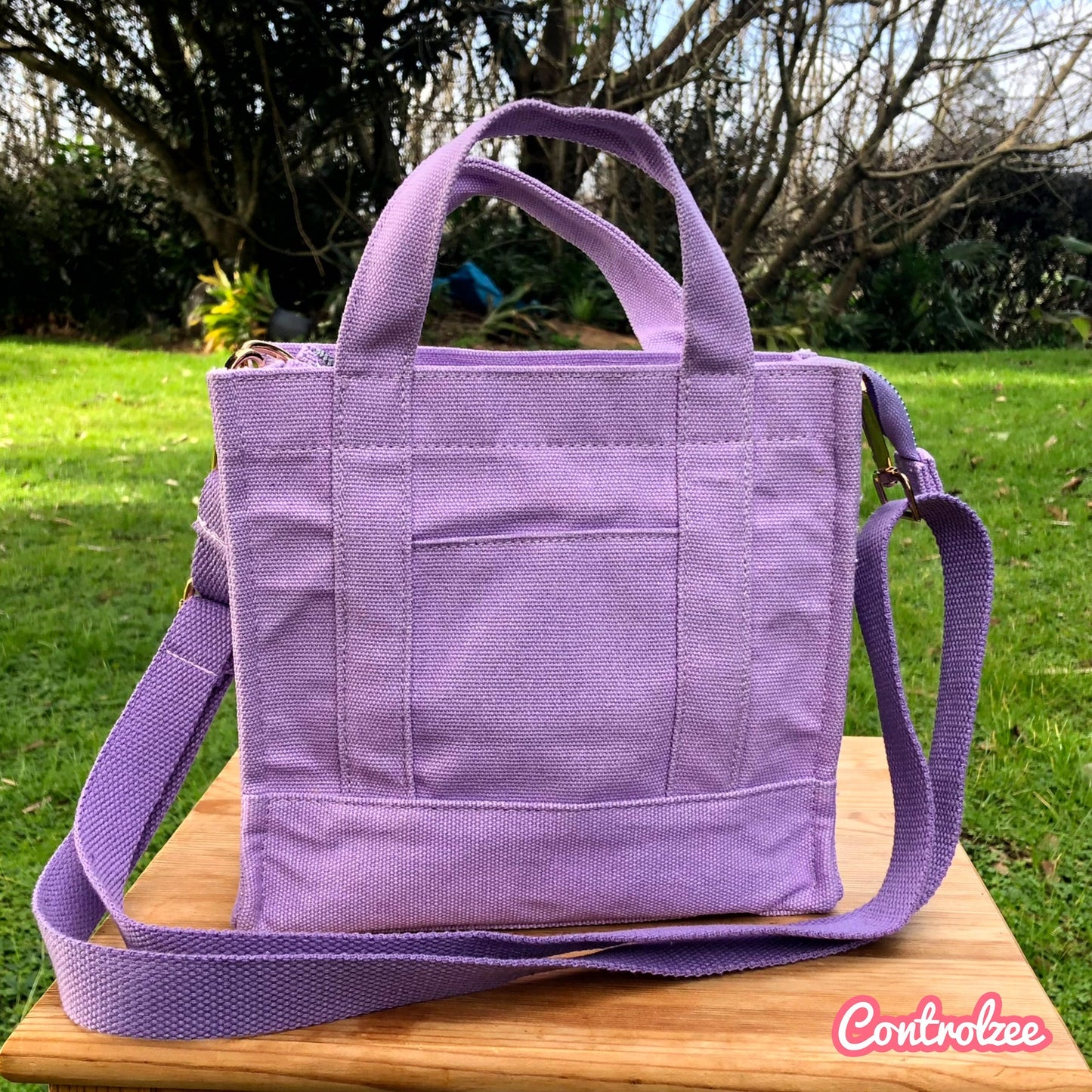 Lilac Hydrangea Bunny Canvas Bag