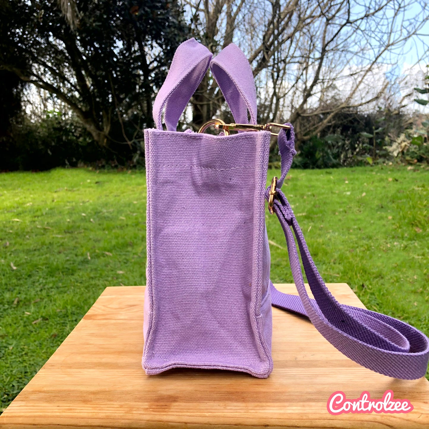 Lilac Hydrangea Bunny Canvas Bag