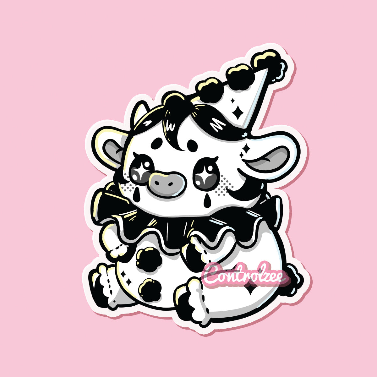 Pierrot Cow Sticker