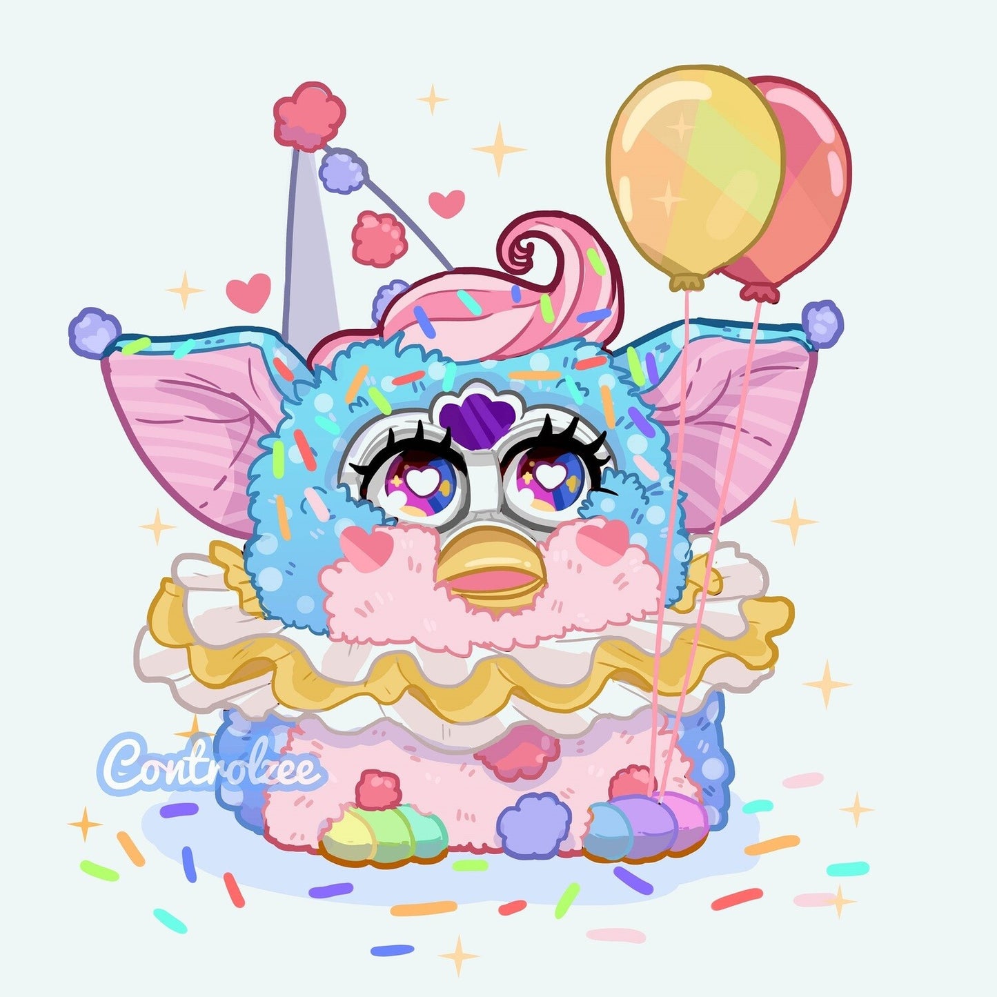 Clown Furby Print