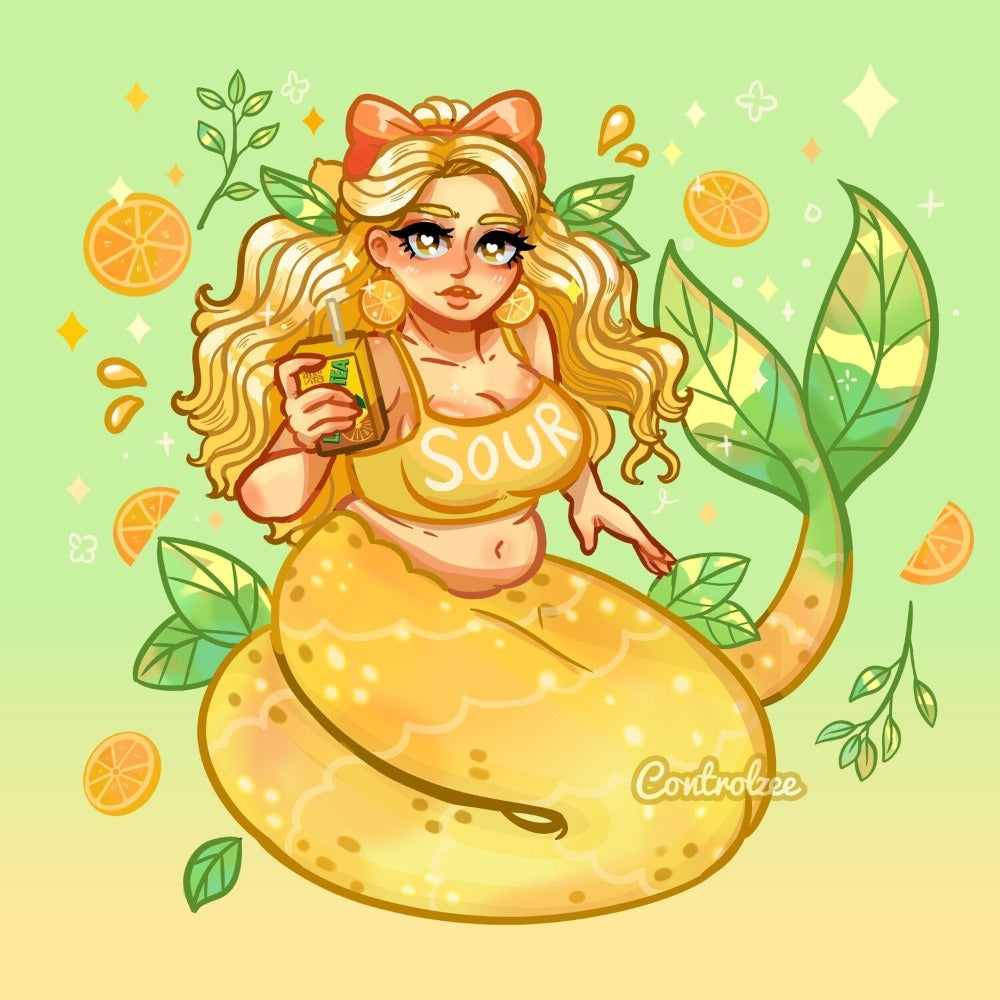 Lemon Mermaid Print (Mermay Collection 2022)