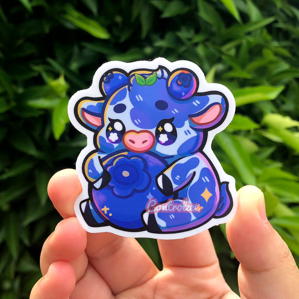 Blueberry Cow Sticker