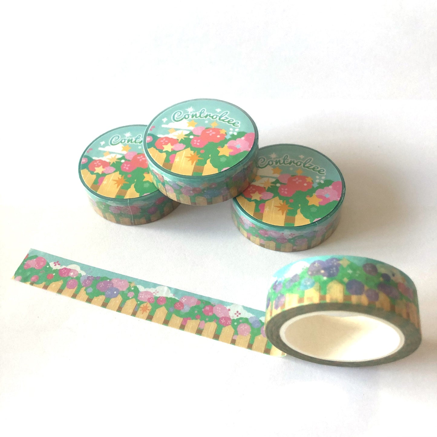 Hydrangeas on the Fence Washi Tape