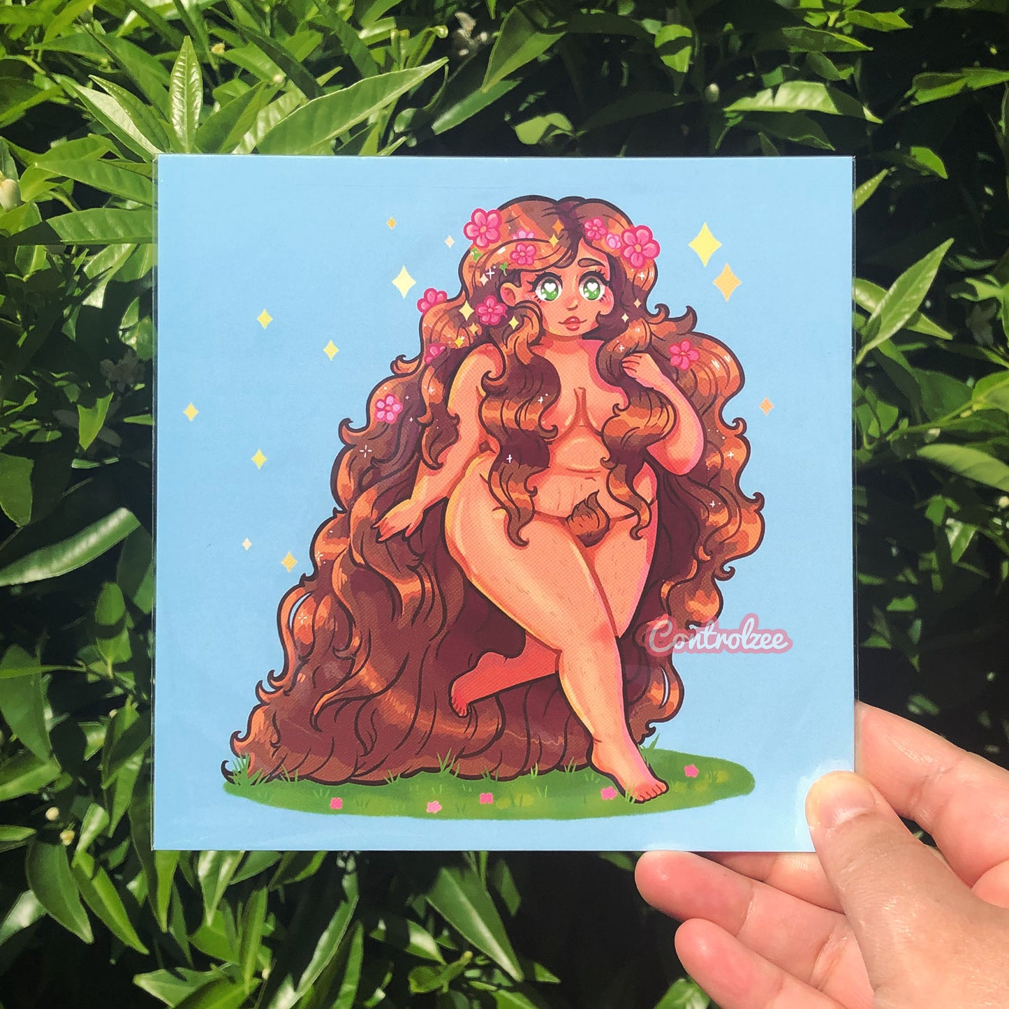 Hairy Girl Print