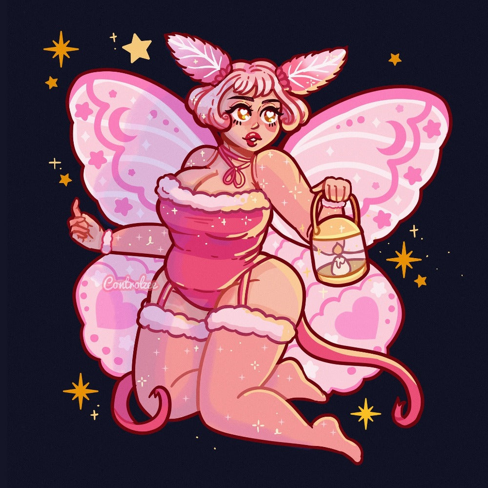 Cheesecake the Pink Moth Print