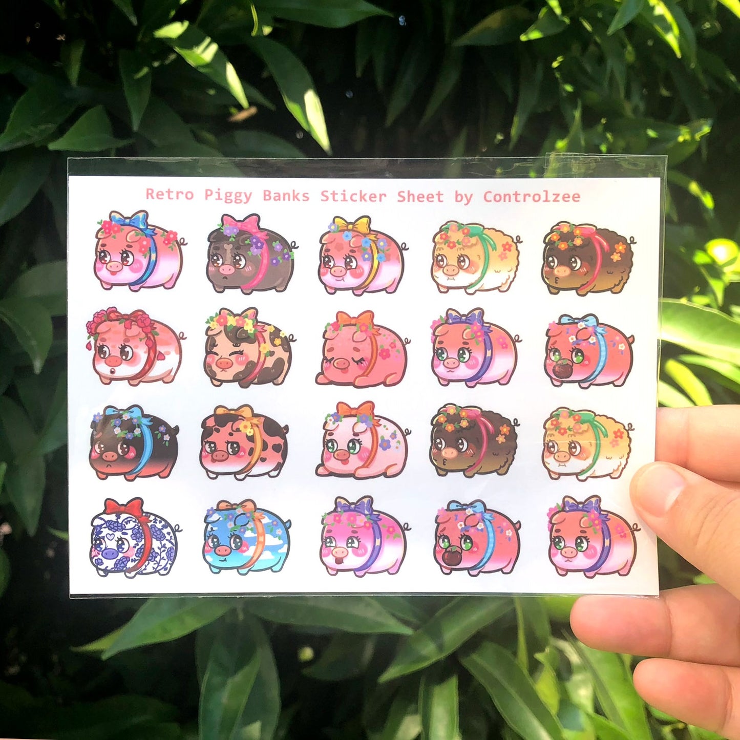 Retro Piggy Banks Sticker Sheet