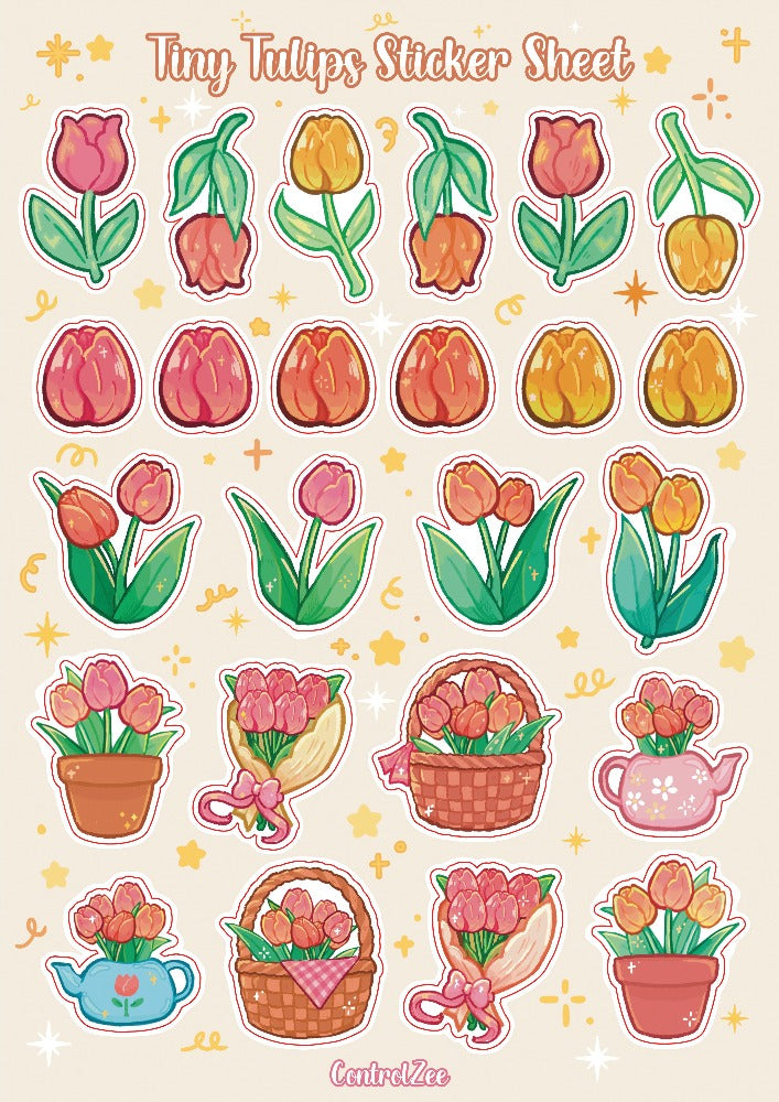 Tiny Tulips Sticker Sheet
