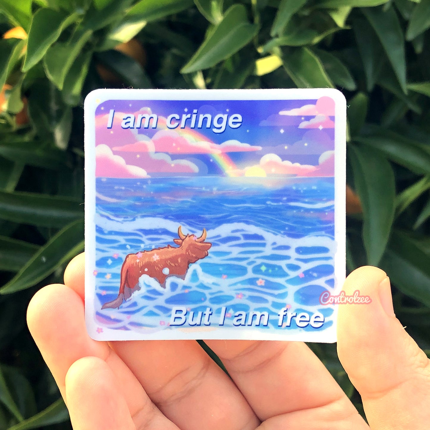 I am cringe Cow Sticker