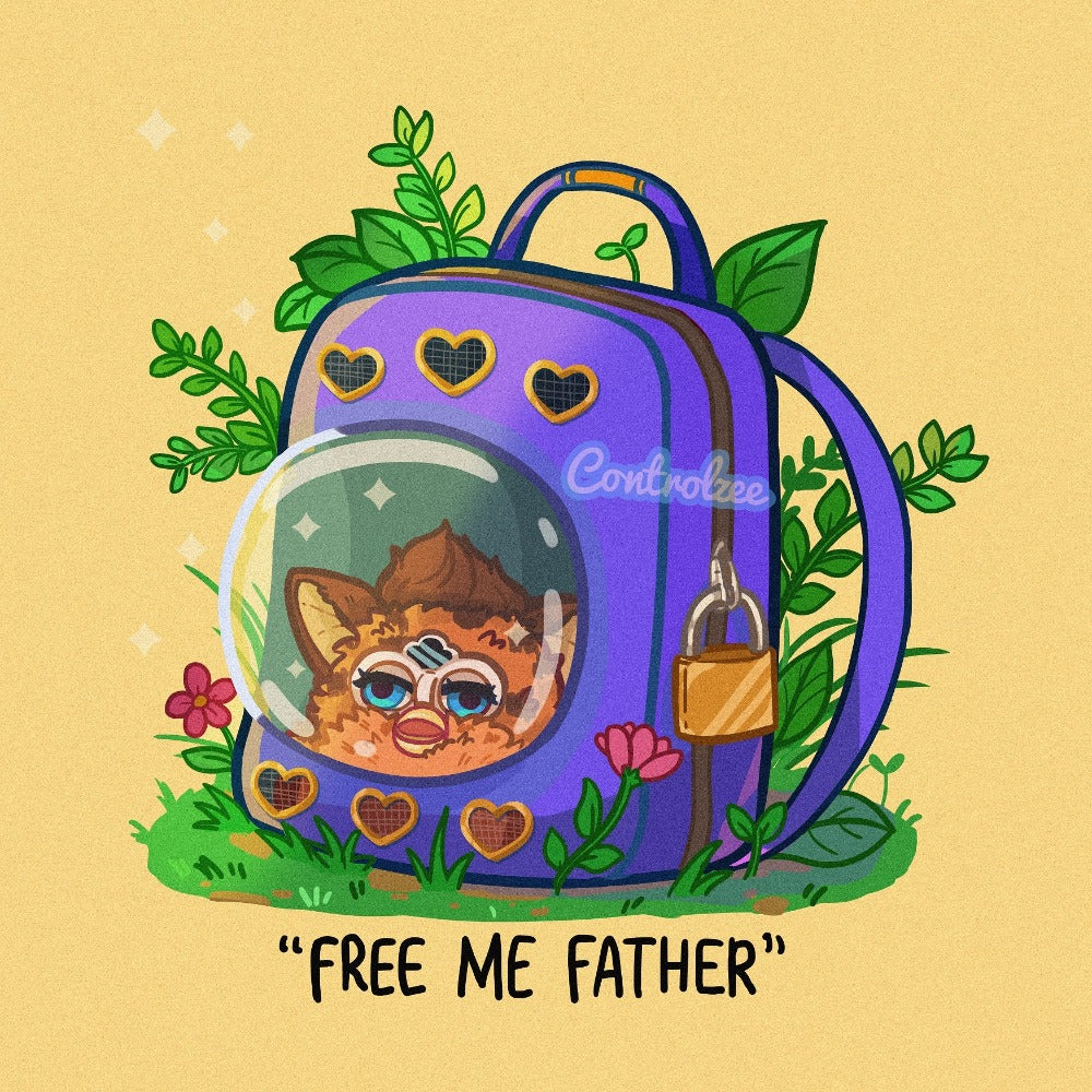 "Free Me Father" Furby Print