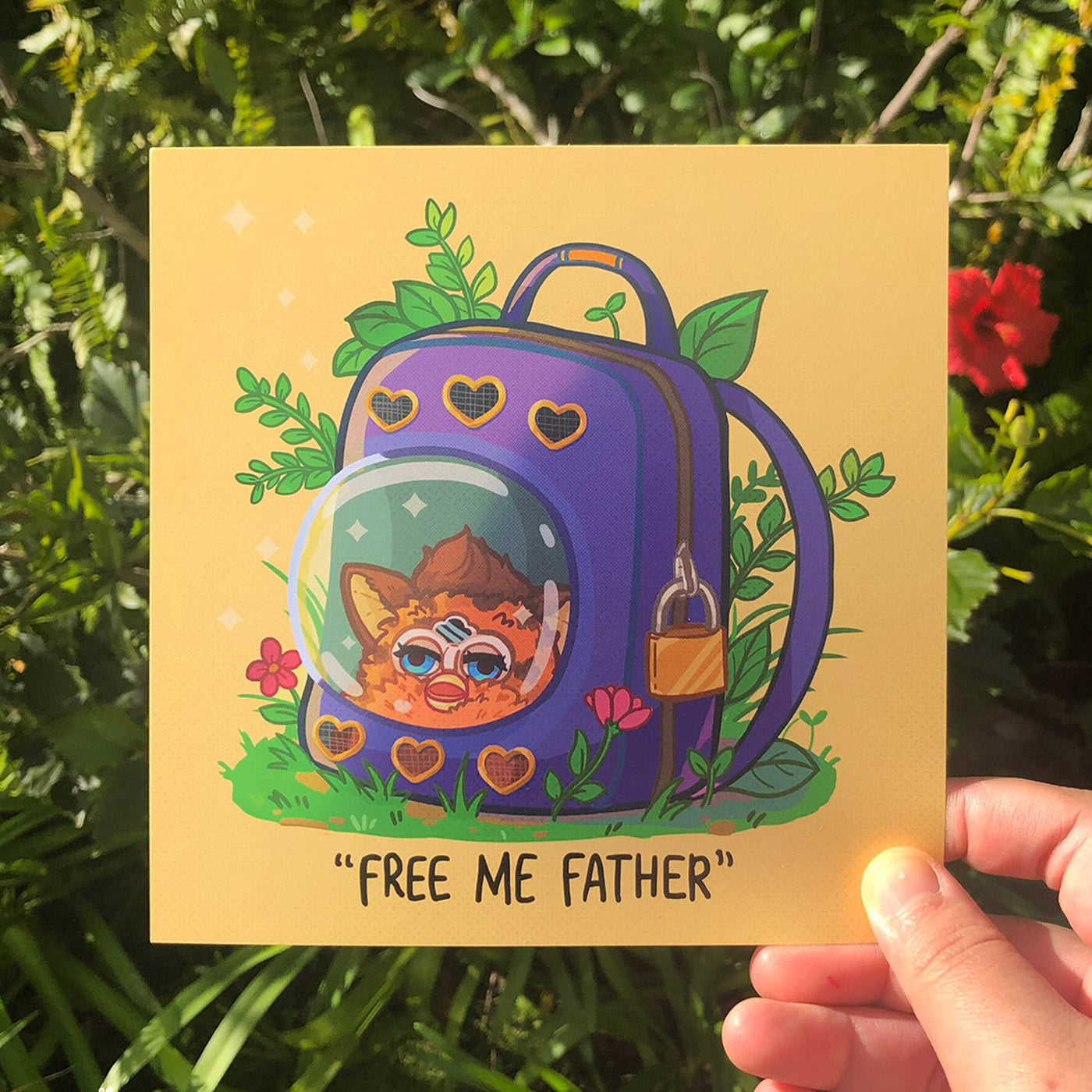 "Free Me Father" Furby Print