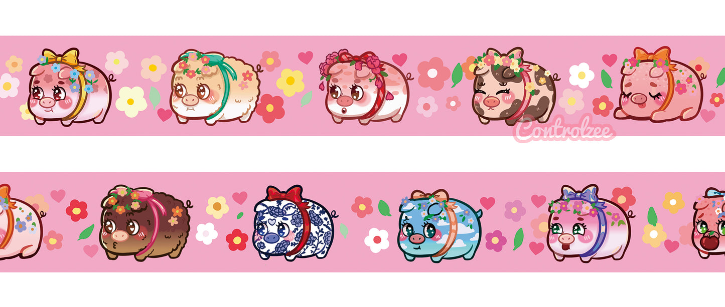 Retro Piggy Banks Washi Tape