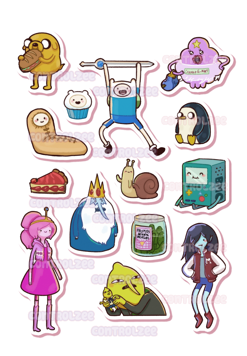 Adventure Time Sticker Sheet