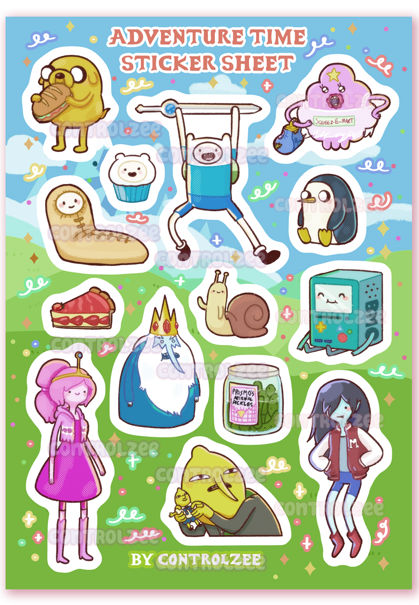 Adventure Time Sticker Sheet