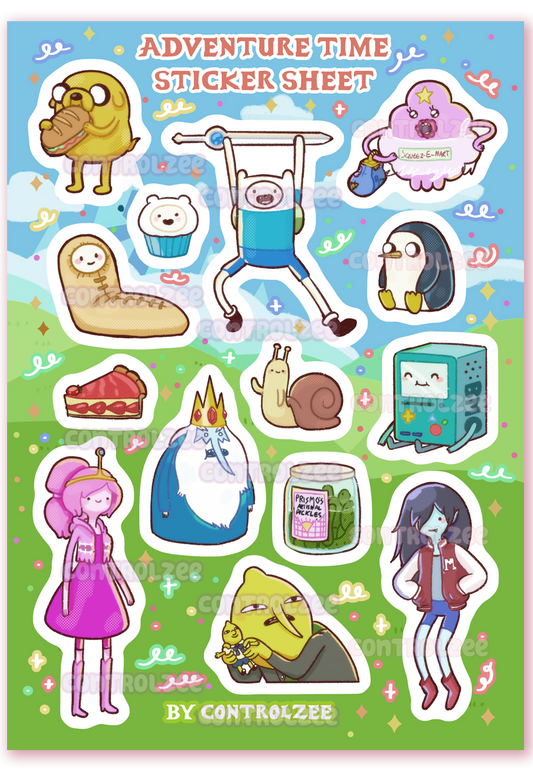 Adventure Time Sticker Sheet