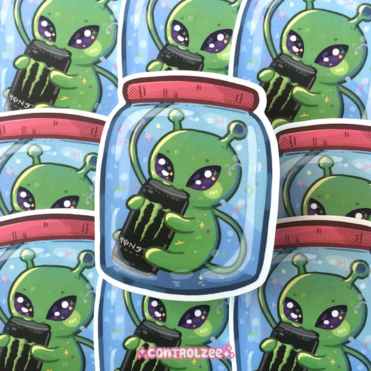 Alien in a Jar Sticker