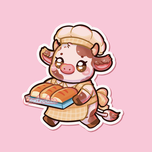 Baker Moo Sticker