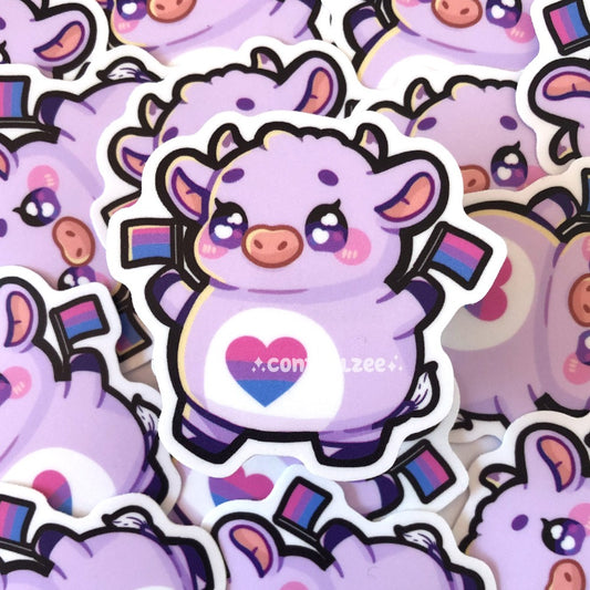 Bisexual Pride Cow Sticker