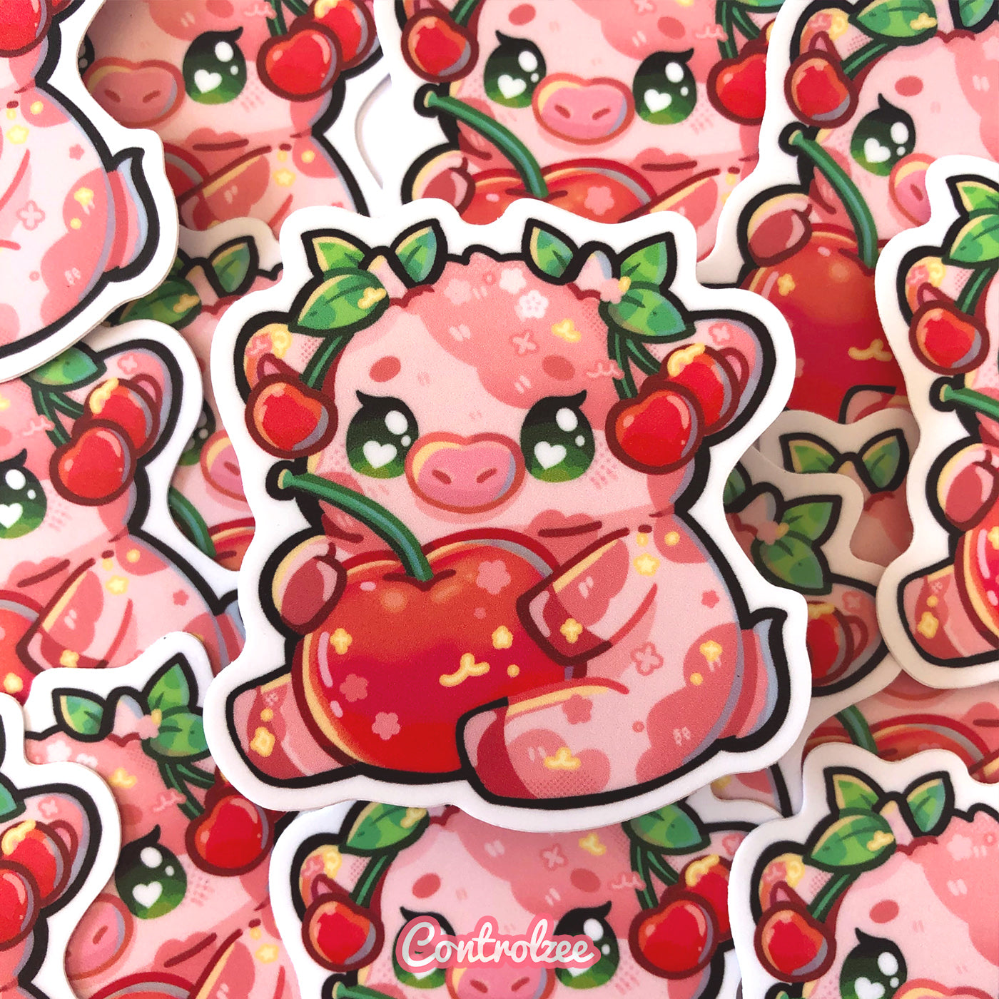 Cherry Cow Sticker