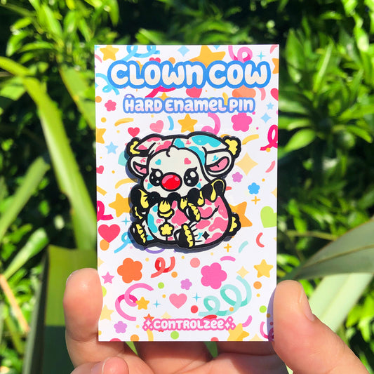 Clown Cow Enamel Pin