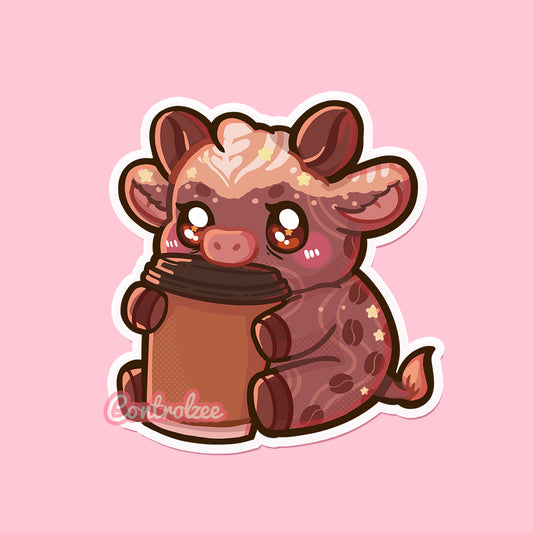 Coffee Cow Sticker