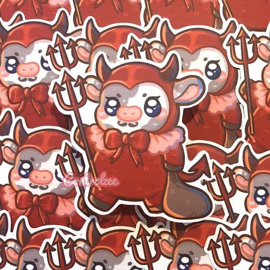 Devil Moo Sticker