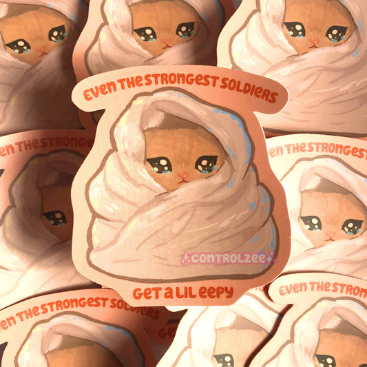 Eepy Blanket Cat Sticker