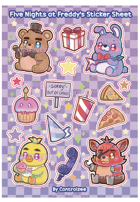 Five Nights at Freddy's Sticker Sheet