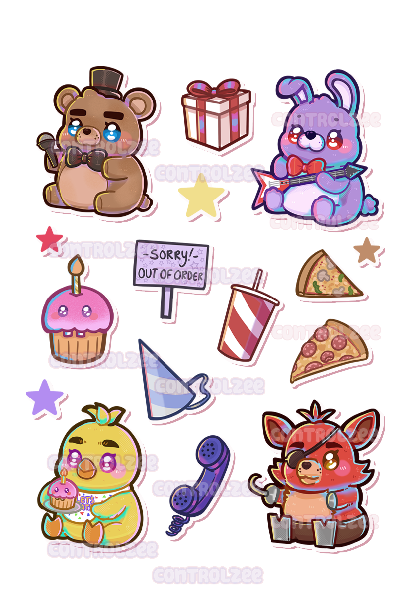 Five Nights at Freddy's Sticker Sheet