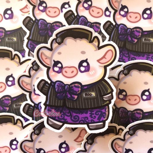 Flight Attendant Moo Sticker