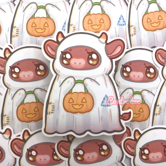 Ghost Moo Sticker