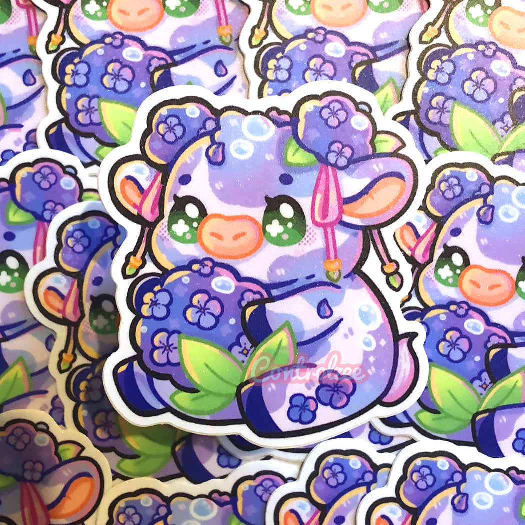 Hydrangea Moo Sticker [Moo Mail Club]