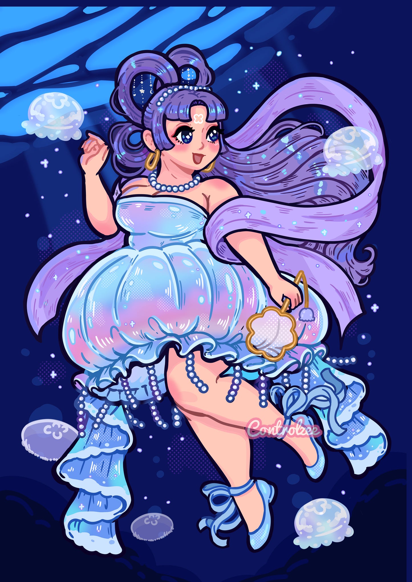 [Moo Mail Club: November] Jellyfish Princess Print