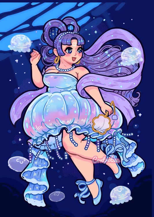 [Moo Mail Club: November] Jellyfish Princess Print