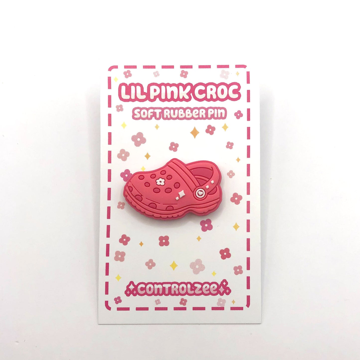 Lil Pink Croc Rubber Pin