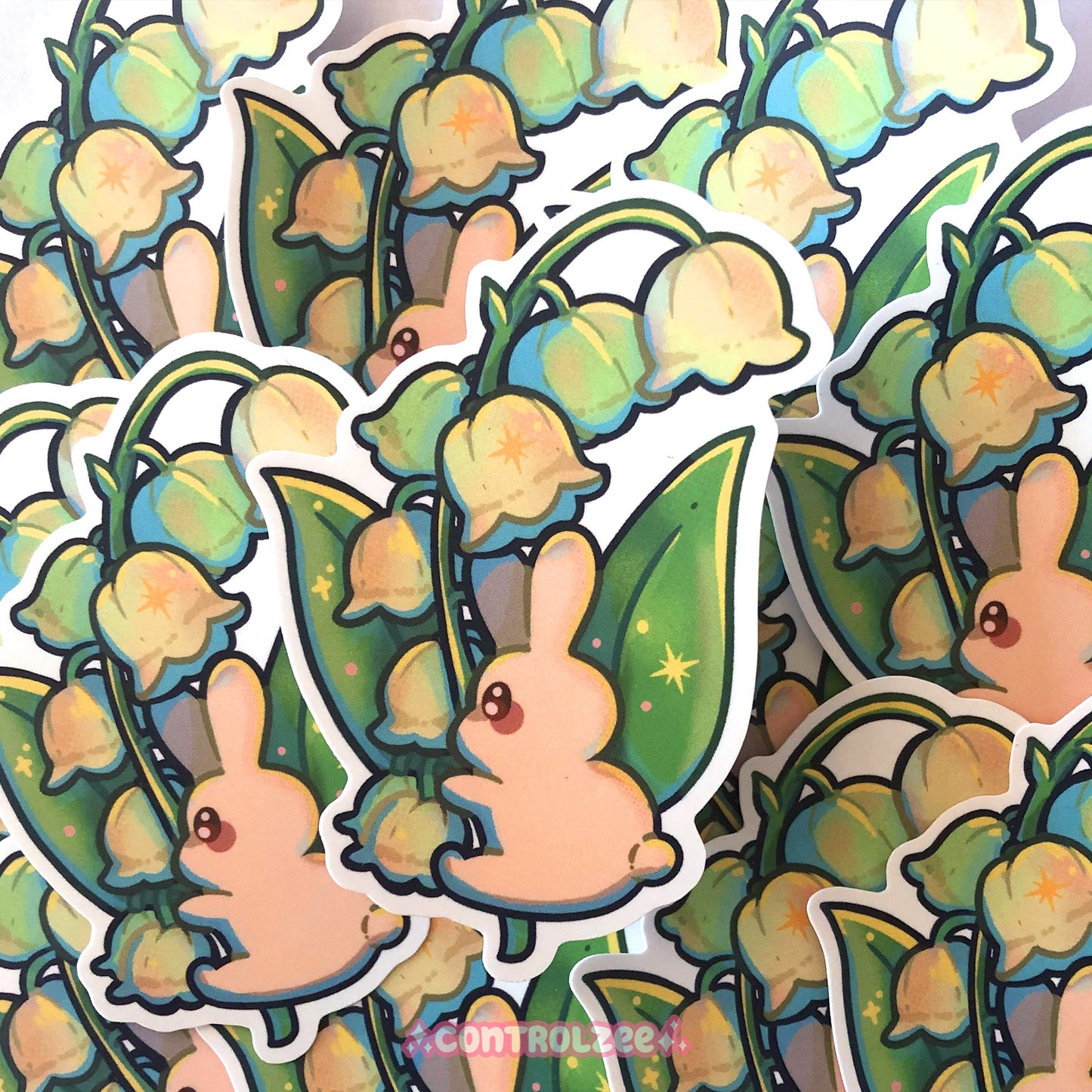 Lily of the Valley Bunny Sticker