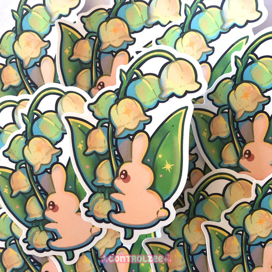 Lily of the Valley Bunny Sticker