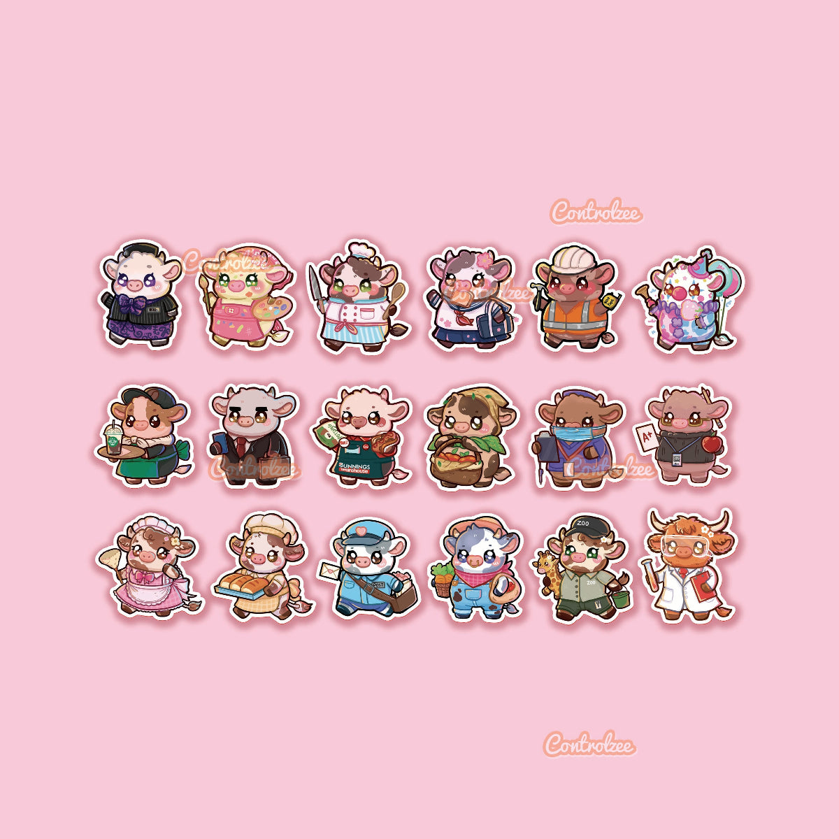Moos at Work Sticker Sheet