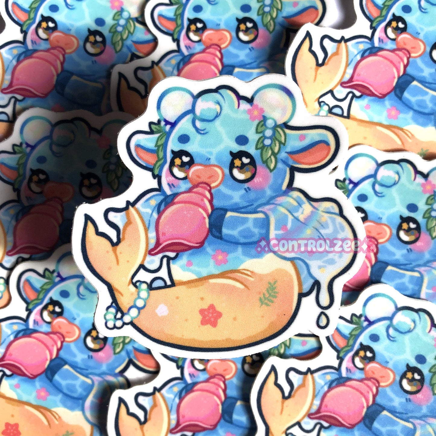 Ocean Moo Sticker [Moo Mail Club]