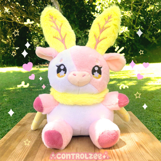 Pink Lemonade Moth Moo Plushie