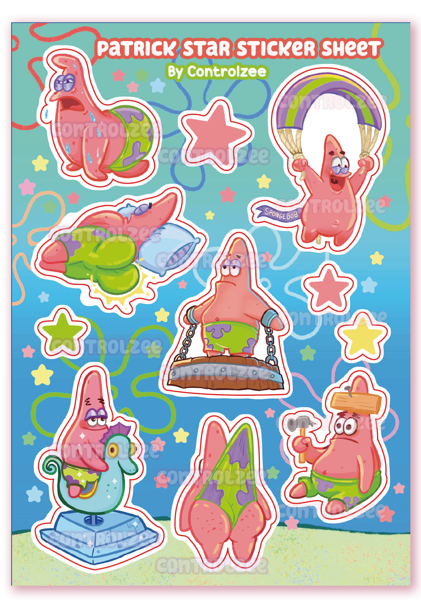 Patrick Star Sticker Sheet