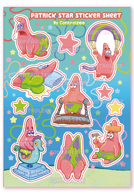 Patrick Star Sticker Sheet