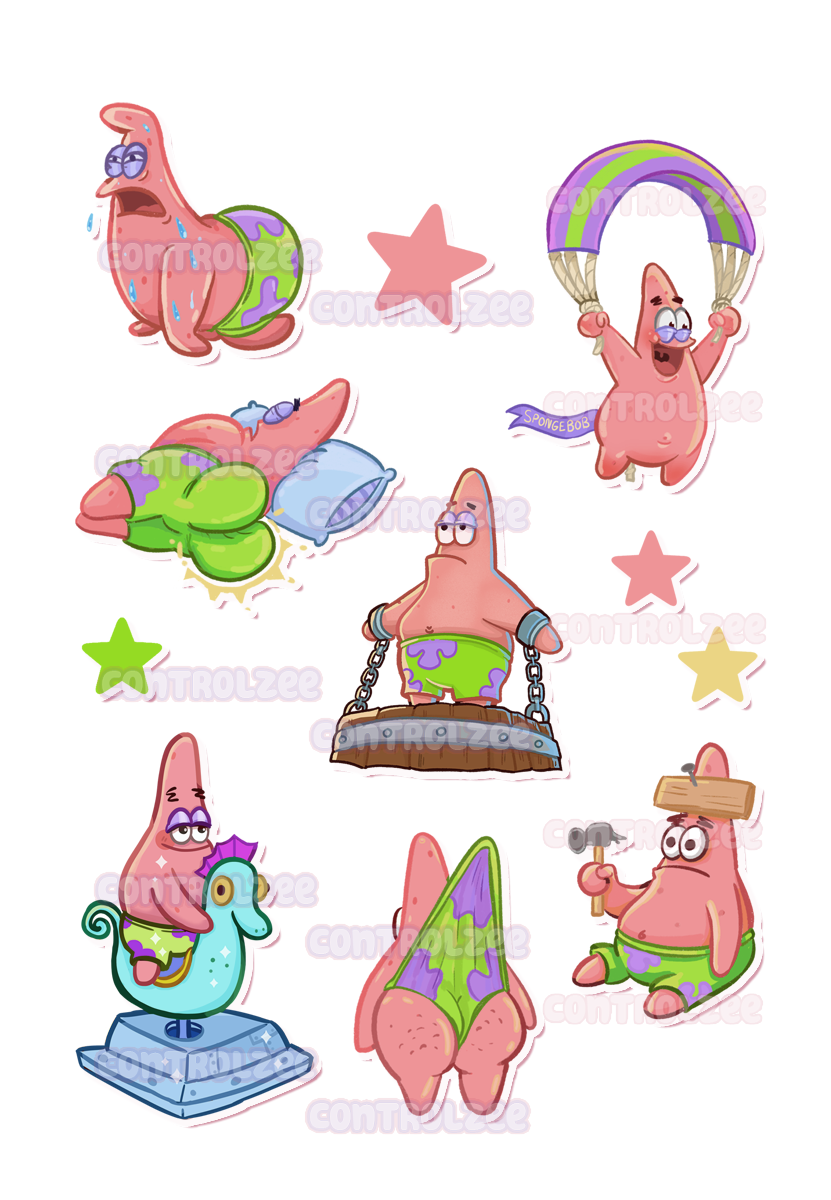 Patrick Star Sticker Sheet