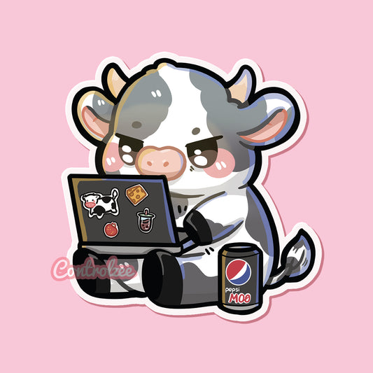 Laptop Moo Sticker