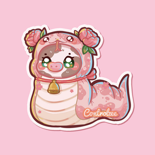 Snake Cow Sticker [Moo Mail Club]