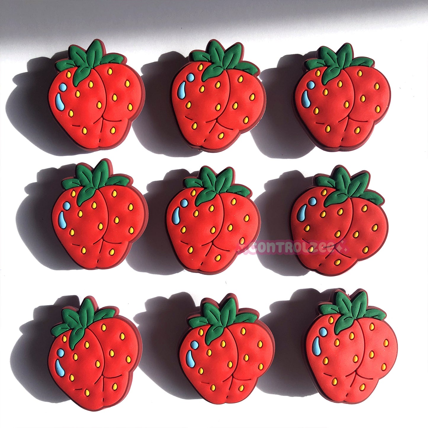 Strawberry Butt Rubber Shoe Charm