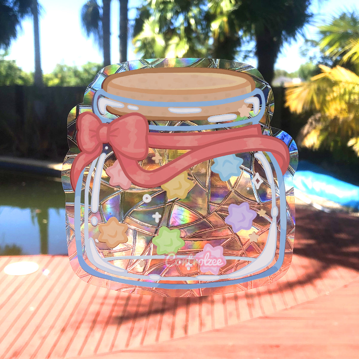 Star Candy Jar Sun Catcher Window Cling